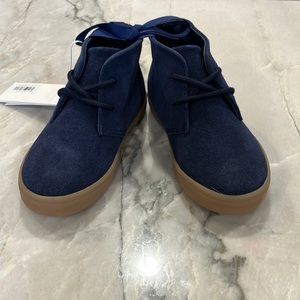 Janie and Jack Suede Chukka Sneaker in Navy Blue